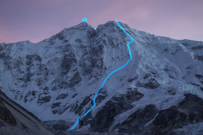 Йост Кобуш поднялся на непройденную вершину Нангпай Госум II (7296 м). (Альпинизм, гималаи, Nangpai Gosum II, Jost Kobusch.)