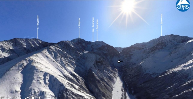Интерактивные авиапанорамы гор Осетии (Горный туризм, панорама, кавказ, осетия, горы, сферическая, интерактивная, виртуальный тур)