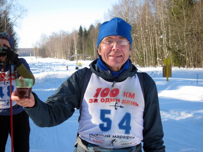 Протокол 37-го лыжного пробега "100 км за один день", 24 февраля 2013 г. (Подмосковье, сафроновская сотня. 100 км за один день)