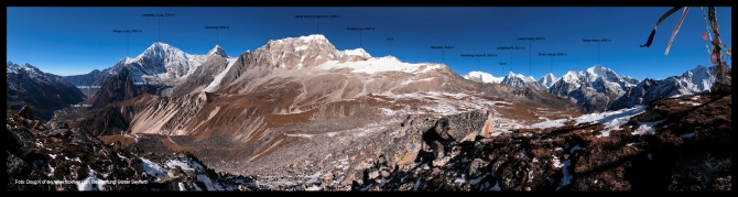 Вершины района Лангтанг (непал, гималаи, лангтанг лирунг, гангчемпо, шалбачум)
