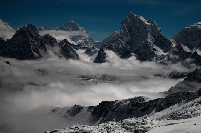 Подборка моих ночных Гималаев (Альпинизм, сагарматха, непал, гималаи, фото)
