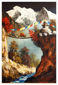 Горы на картинах непальских художников (Альпинизм, картины непальских художников)