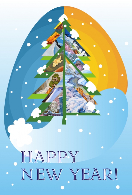 Счастья в Новом году! (2014, открытка, петр петропавловский, новый год)