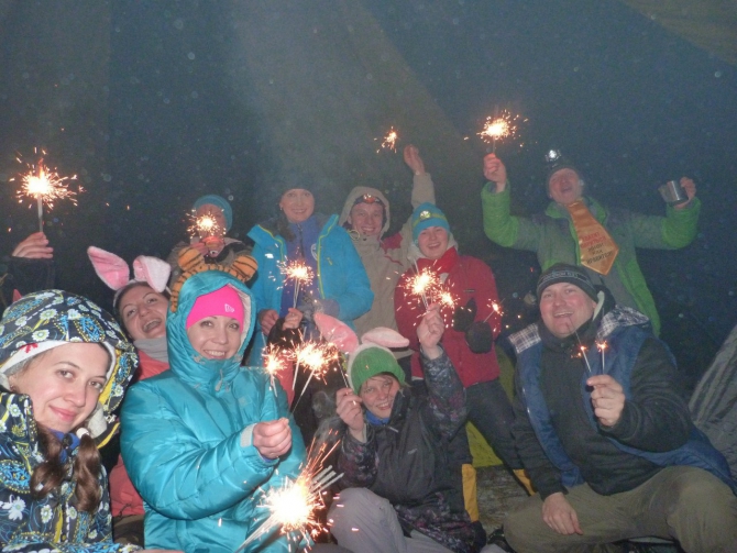 Новый год на Волчихе (новички, ФАСО, Альпинизм, альпинисты, праздник)