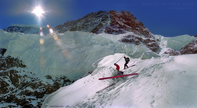"Семерка" Донгуза на лыжах... 16 лет спустя... (Альпинизм, кавказ, донгу-орун семерка)