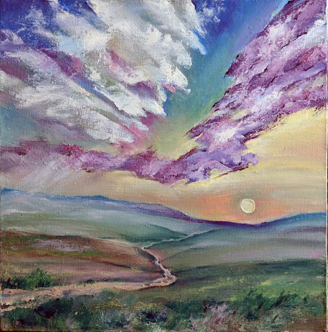 Sky wings. Небесные крылья (пейзаж, импрессия, живопись, облака, петр петропавловский, 2014)