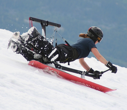 сноубординга для инвалидов, новый девайс для катания (Горные лыжи/Сноуборд, cпорт, зима, инвалиды, катание, люди, мужество, пар-олимпийские игры, пар-экстрим, снег, травмы, reaclub)