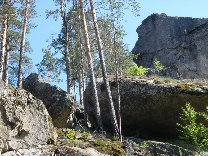 Спелеологи валят деревья на скалах Треугольного озера. (Альпинизм, треугольное)