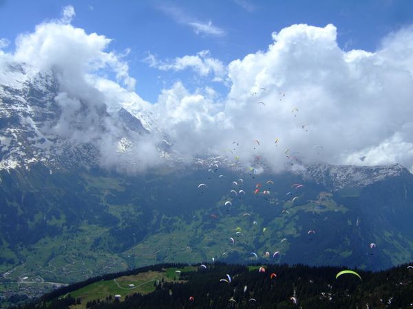 Кубок мира в Швейцарских Альпах - Таск 2 (Воздух, фото, параплан, альпы)