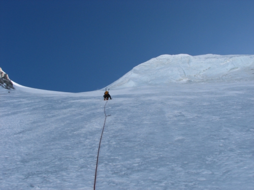 Ски-тур в Итальянских Альпах с 1 по 8 марта 2015 . Gran Paradiso по Северной Стене 4Б - спуск на лыжах по 1Б. (альпы, Gran-Paradiso)