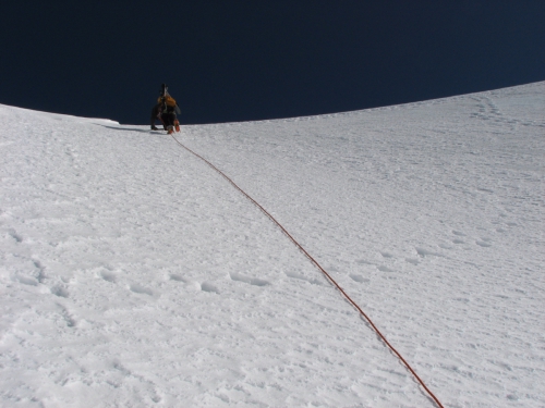 Ски-тур в Итальянских Альпах с 1 по 8 марта 2015 . Gran Paradiso по Северной Стене 4Б - спуск на лыжах по 1Б. (альпы, Gran-Paradiso)