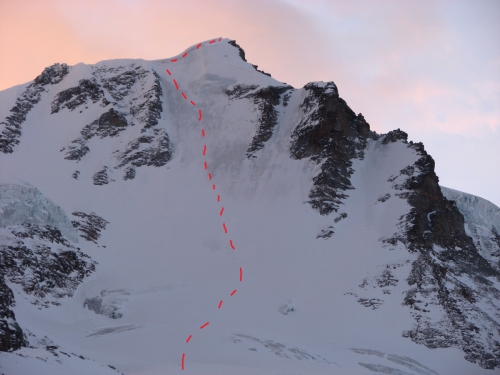 Ски-тур в Итальянских Альпах с 1 по 8 марта 2015 . Gran Paradiso по Северной Стене 4Б - спуск на лыжах по 1Б. (альпы, Gran-Paradiso)