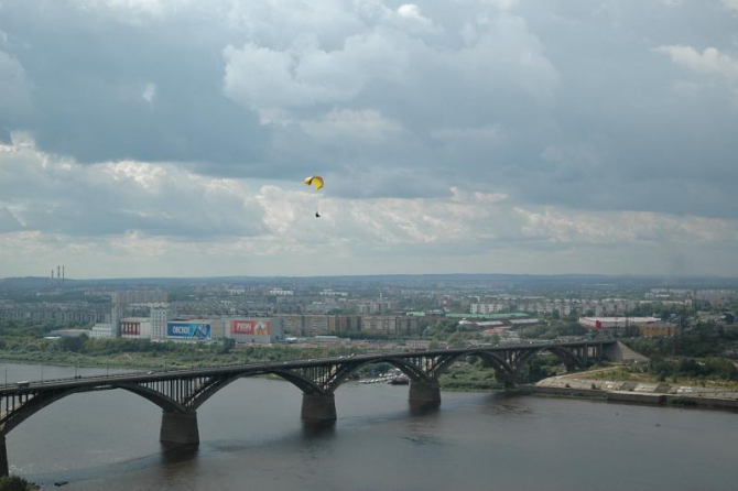 Фотосессия полетов над городом.  Нижний Новгород (Окский, Воздух, парапланы)