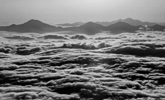 Облачное море хребта Аибга (фото, Путешествия)