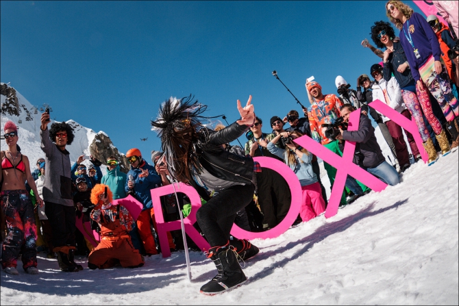 Roxy Day и Nissan X- tour в рамках Quiksilver New Star Camp 2016 (Горные лыжи/Сноуборд, нью-скул, сноубординг, горы, сноуборд-лагерь, красная поляна, горки город)