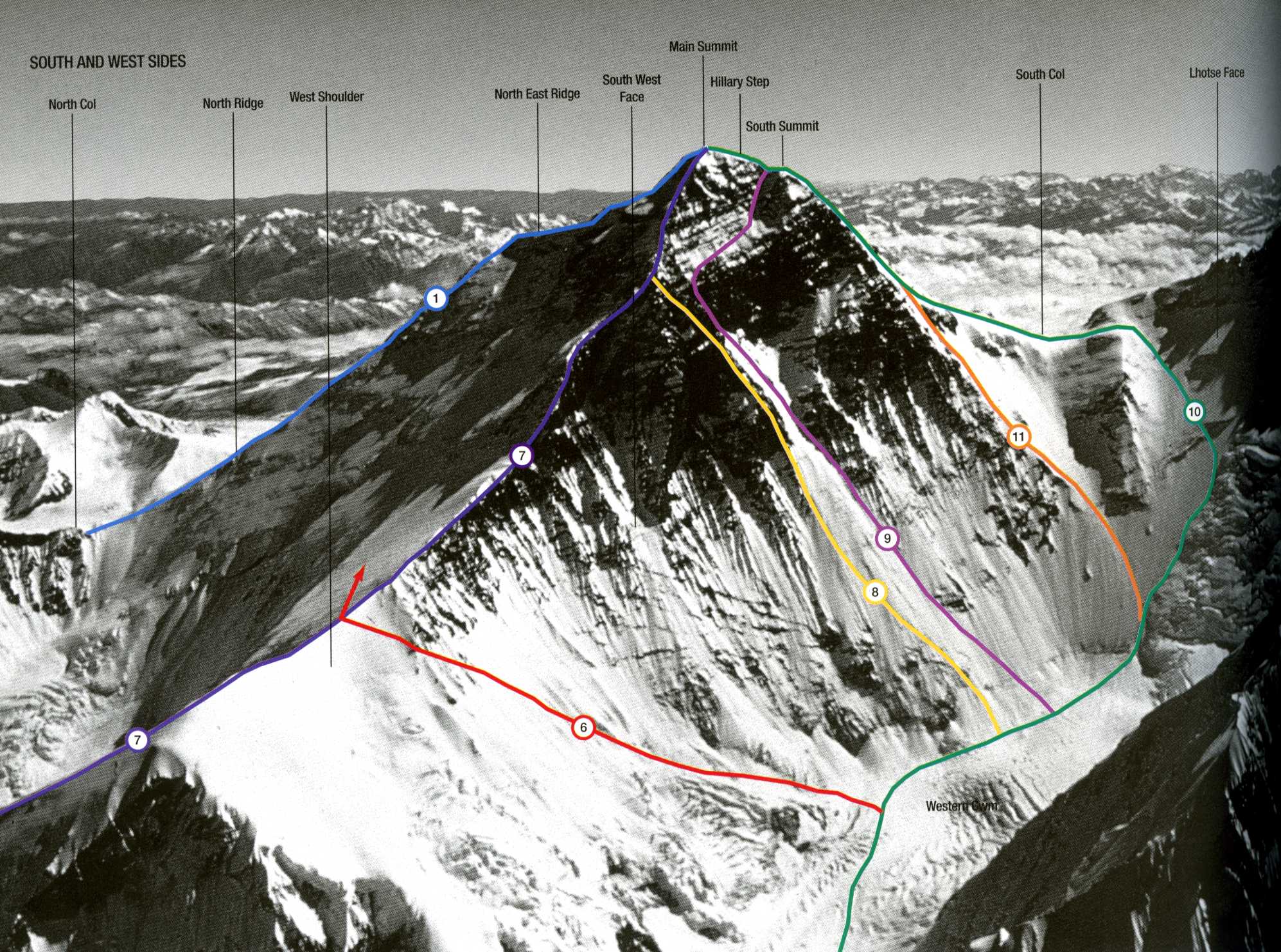 Пик ветров. Стена Кангшунг Эверест. Эверест маршруты восхождения. Траверс Эверест Лхоцзе. Юго Восточный хребет Эверест.