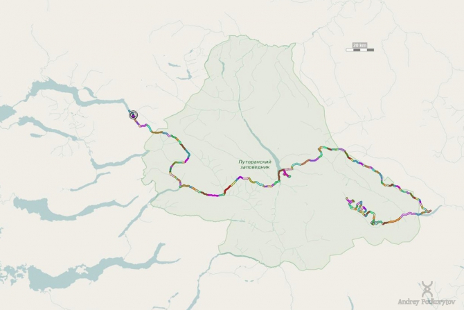 Одиночный 30-дневный пеше-водный поход по плато Путорана 2016 [краткий анонс] (Туризм, подкорытов, пакрафт)