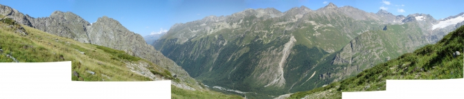 Западный Кавказ, август, несколько панорам (Горный туризм, панорамы)