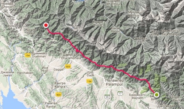Бивак-флай на параплане к пику горы Даинкунд в Северо-западной части Гималаев (Воздух, полеты, гималаи, индия)