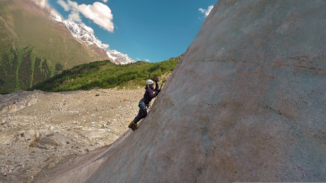 Ледолазанье на леднике Кашкаташ (Альпинизм, альпинизм, горная школа, ситник)