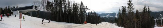 Панорамы Буковеля. Широкоугольный взгляд начинающей лыжницы. (Горный туризм, буковель, панорамная фотосъемка, горные лыжи)