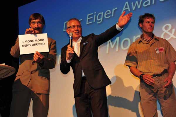 Альпинистский Оскар - Eiger Award - вручен Денису Урубко и Симоне Моро (Альпинизм, эйгер, макалу, russianclimb)