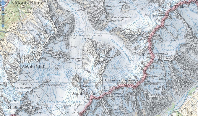 Полная карта Альп (Альпинизм, альпы)