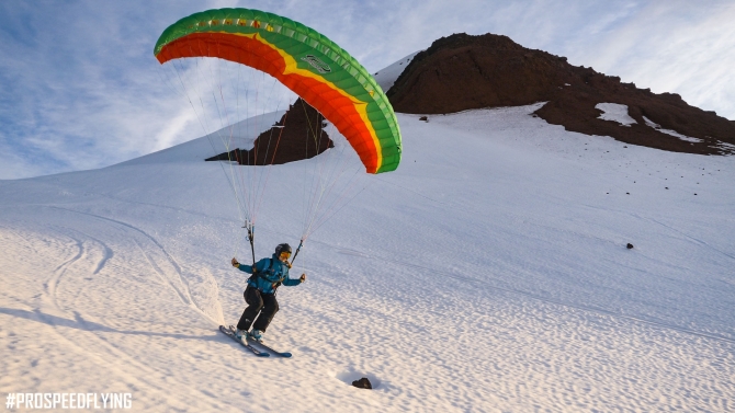 Скитур и спидфлаинг в Чили (Воздух, вулкан, speedflying, спидрайдинг, prospeedflying)
