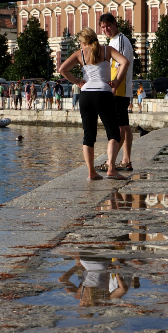 Доломиты уходящие под воду (средиземное море, хорватия)