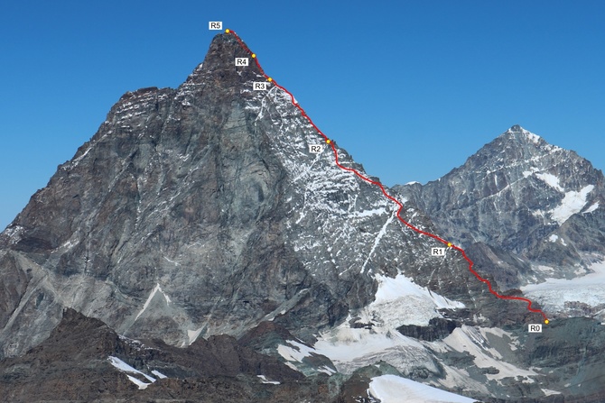 Подробное описание маршрута на Matterhorn по гребню «Hörnli» (Альпинизм)