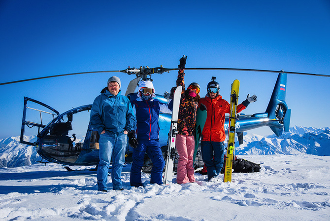 Хели-ски: автостопом по горам на вертолёте (Горные лыжи/Сноуборд)