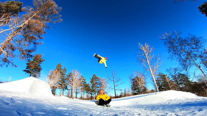 Иркутский сноубординг. Сноу-Парк "Tzarsky Rider". Творчество и спорт. (Горные лыжи/Сноуборд)
