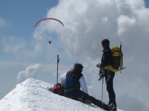 12 пилотов приземлились на Mont Blanc (Горный туризм, горы, параплан)