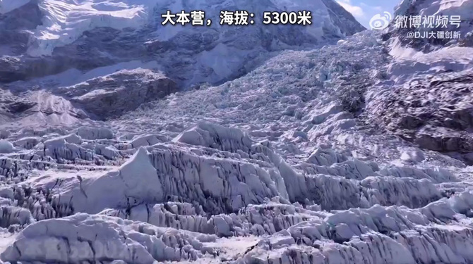 Дрон снял на видео весь маршрут на Эверест с ледопадом Кхумбу, высотными лагерями, альпинистами и вершиной (Альпинизм)