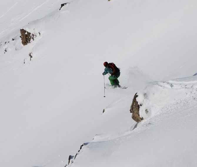 Лавинный рюкзак Snowpulse на практике - Михаил Крутянский (Горные лыжи/Сноуборд, горные лыжи, фрирайд, миша крутянский, андрей арсеев, чегет)