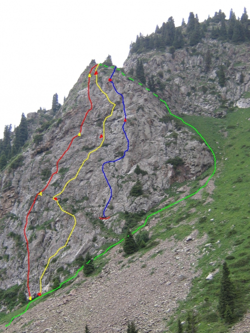 Вблизи Алма-Аты появились учебно-тренировочные маршруты! (Альпинизм, алма-ата, скальная техника, утм, скалолазание, альпинизм, захаров, туюк-су)