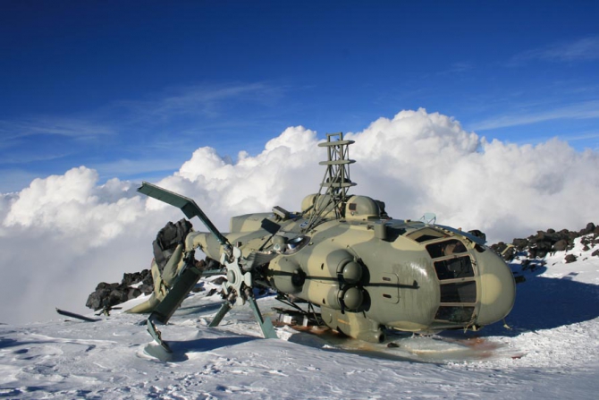 Вертолет на Эльбрусе с Севера (Альпинизм)