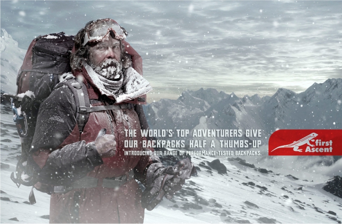 Реклама рюкзаков First Ascent (Альпинизм)