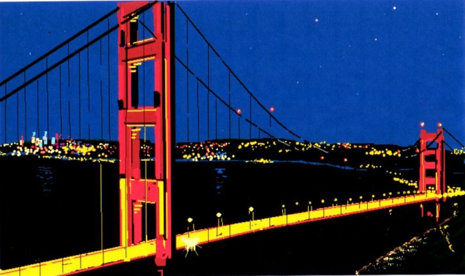 мост (Путешествия, рисунок с фото и мыш)