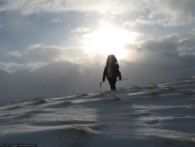 Кавказ - январь 2007. Фотоальбом (Горный туризм, горы, приэльбрусье, эльбрус, зима, снег, скалы)