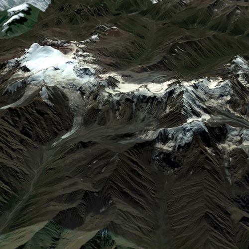 Новый снимок в Google Earth на район Джимарая-Казбека (Альпинизм, осетия, фото, джимарай)