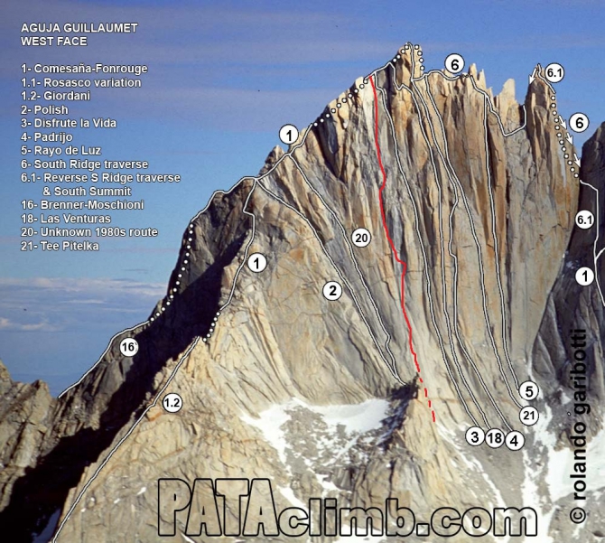 Новый маршрут на стене Guillaumet в Патагонии (Альпинизм, патагония, aguja poincenot, сергей дашкевич)