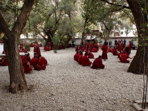 Религиозные диспуты в монастыре Сера (лхасса, тибет)