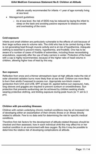 Дети на высоте. Брошюра UIAA c рекомендациями родителям и врачам. (Альпинизм, высота, горная болезнь)