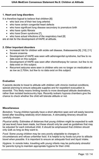 Дети на высоте. Брошюра UIAA c рекомендациями родителям и врачам. (Альпинизм, высота, горная болезнь)