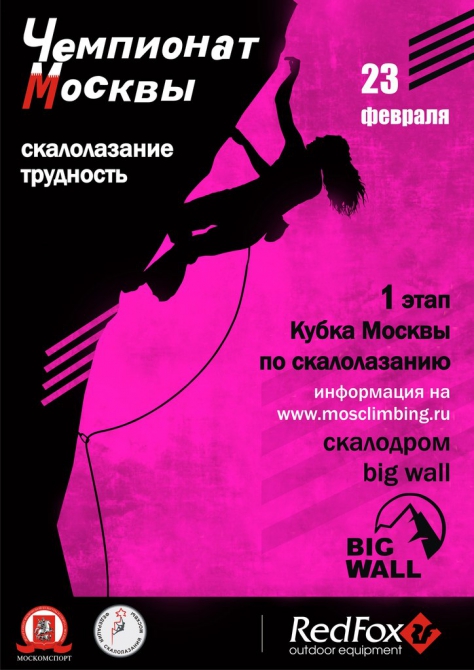 Чемпионат Москвы по скалолазанию на трудность 23 февраля 2013 (Скалолазание, скалолазание, скалодром big wall)